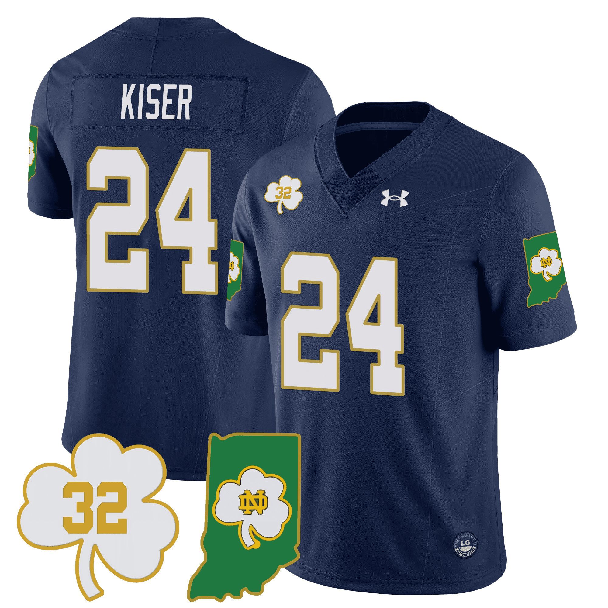 Men Notre Dame Fighting Irish #24 Kiser Drak Blue 2024 Vapor Limited NCAA Jersey->indianapolis colts->NFL Jersey